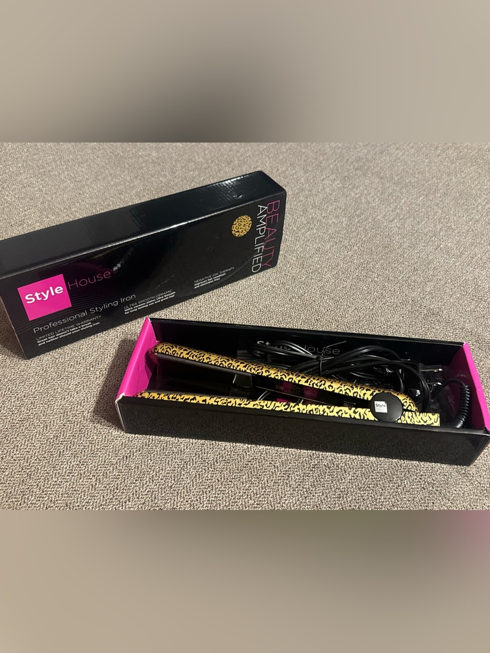 Gold Leopard Mini Flat Iron - Professional Styling Iron